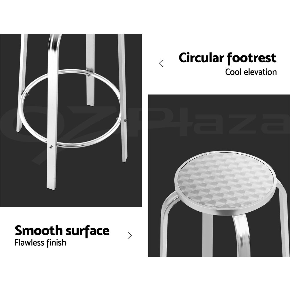 Gardeon Outdoor Bar Table Cafe Patio Setting Stools Table Aluminium Furniture - Picture 55 of 84