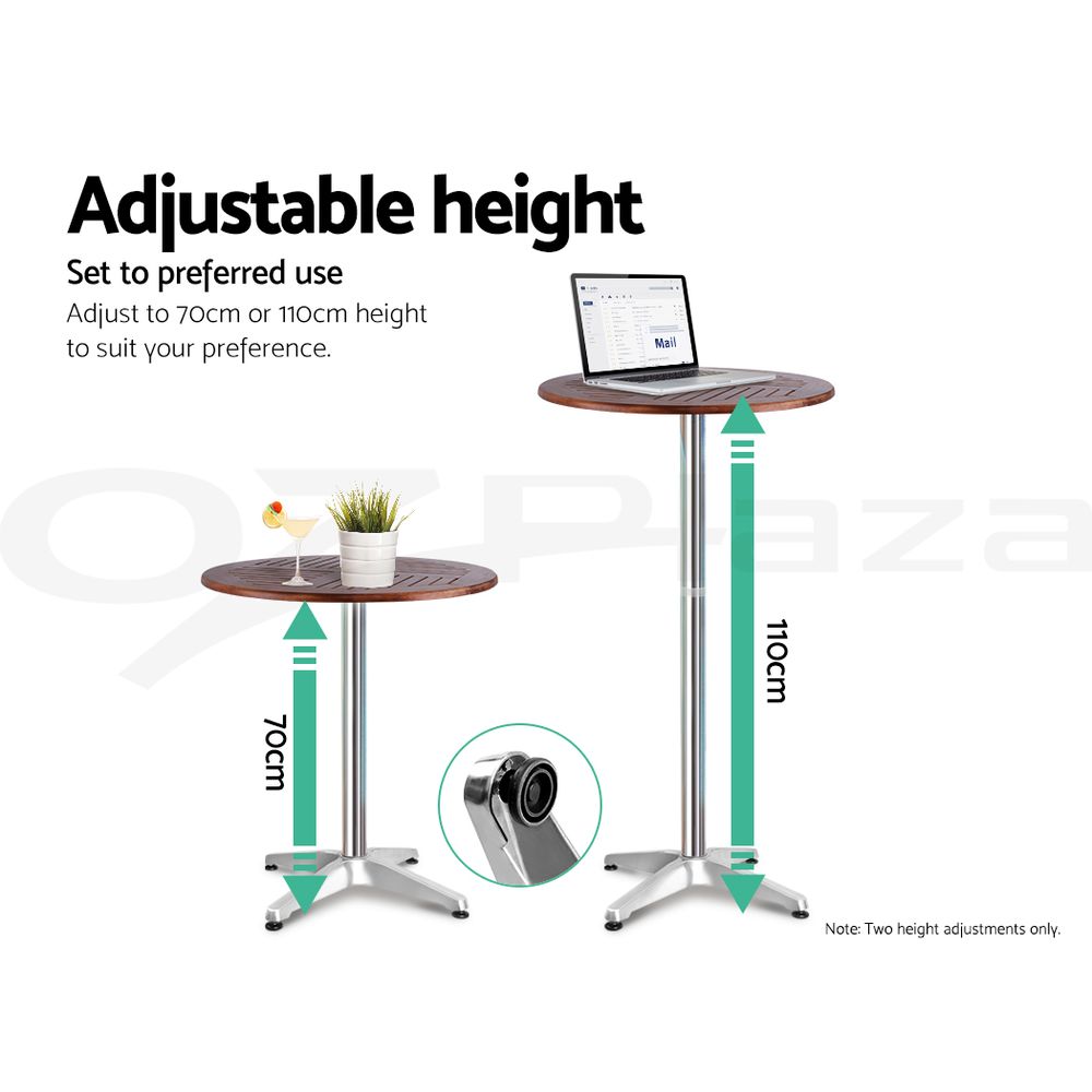 Gardeon Outdoor Bar Table Cafe Patio Setting Stools Table Aluminium Furniture - Picture 79 of 84