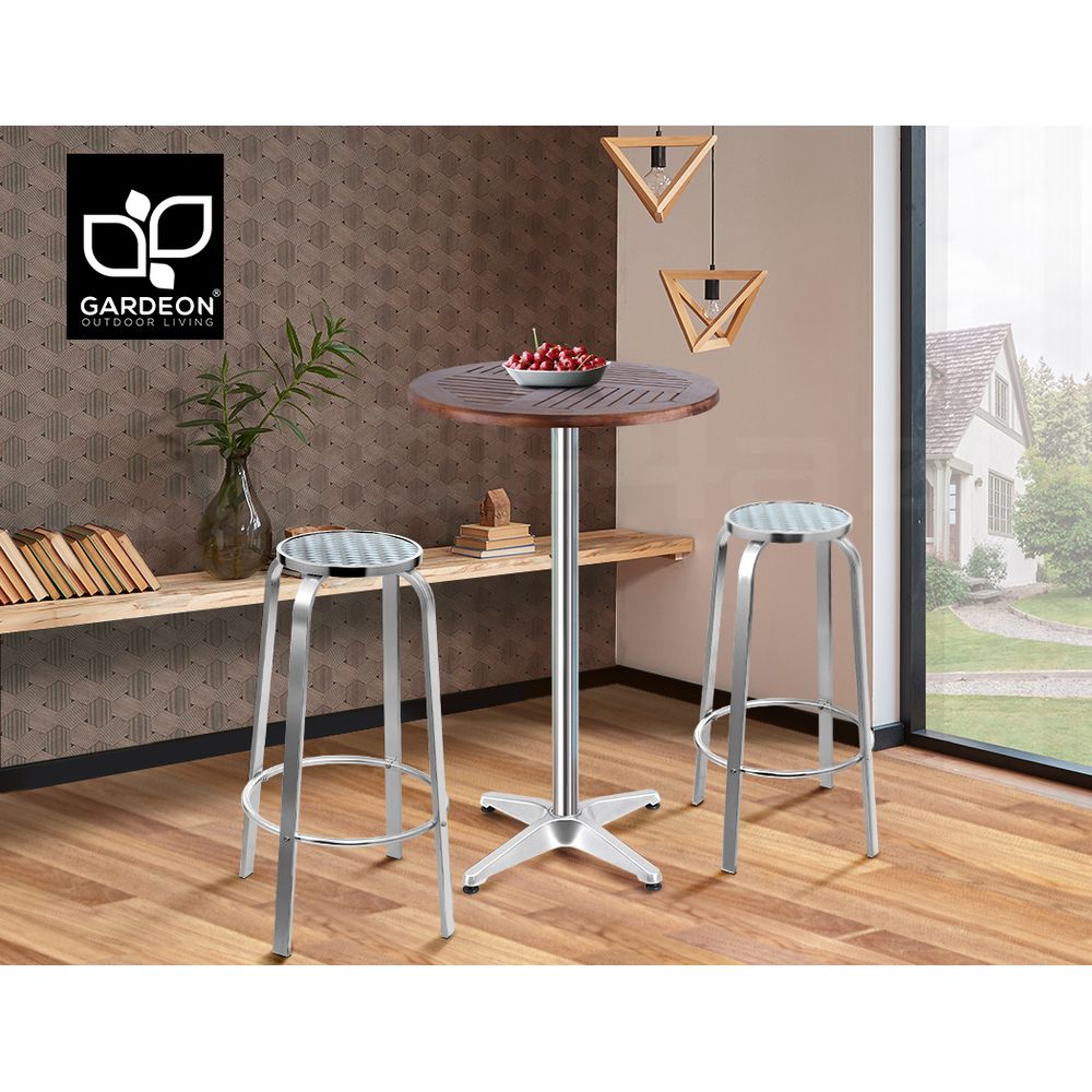 Gardeon Outdoor Bar Table Cafe Patio Setting Stools Table Aluminium Furniture - Picture 84 of 84