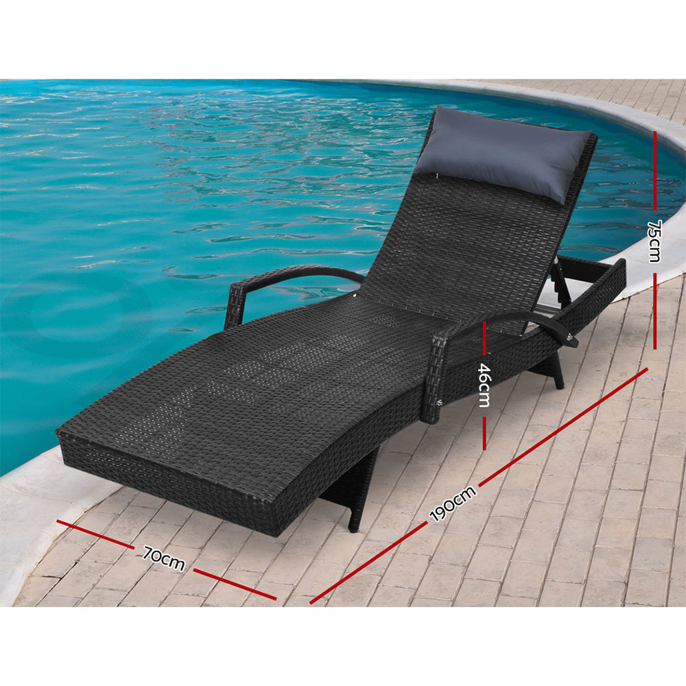 Gardeon Sun Lounger Wicker Lounge Day Bed Sofa Patio Outdoor Setting