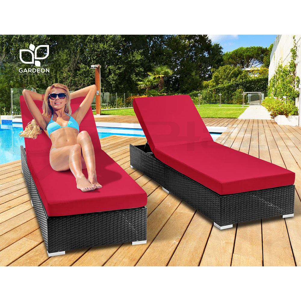 Gardeon Sun Lounge Outdoor Wicker Lounger Day Bed Cushion Patio Furniture Pool - Picture 31 of 32