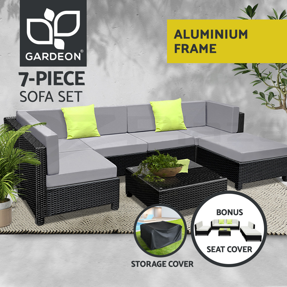 Gardeon Outdoor Sofa Lounge Setting Patio Furniture Wicker 37pcs