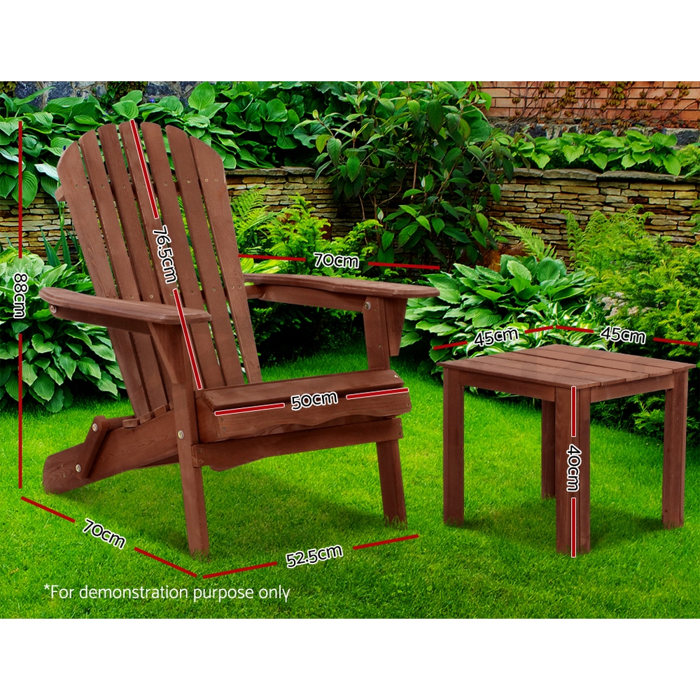 Gardeon Outdoor Furniture Lounge Chairs Table Set Beach 