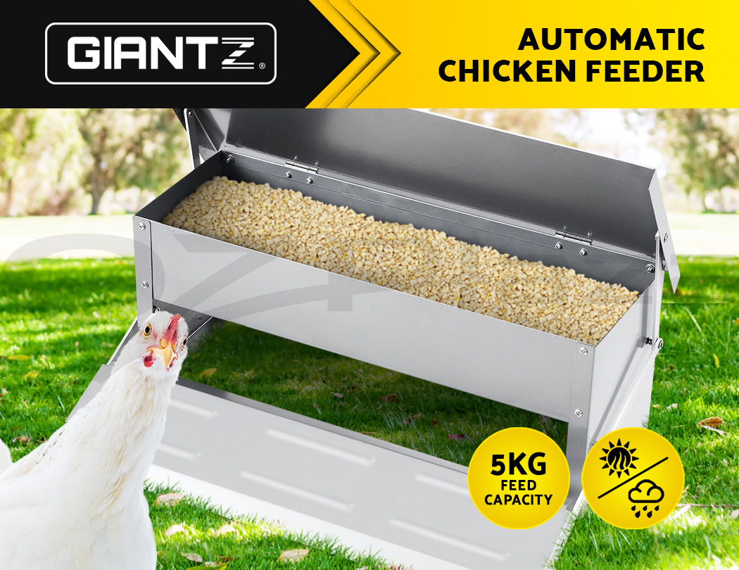 Giantz Auto Chicken Feeder Automatic Chook Poultry Treadle Self