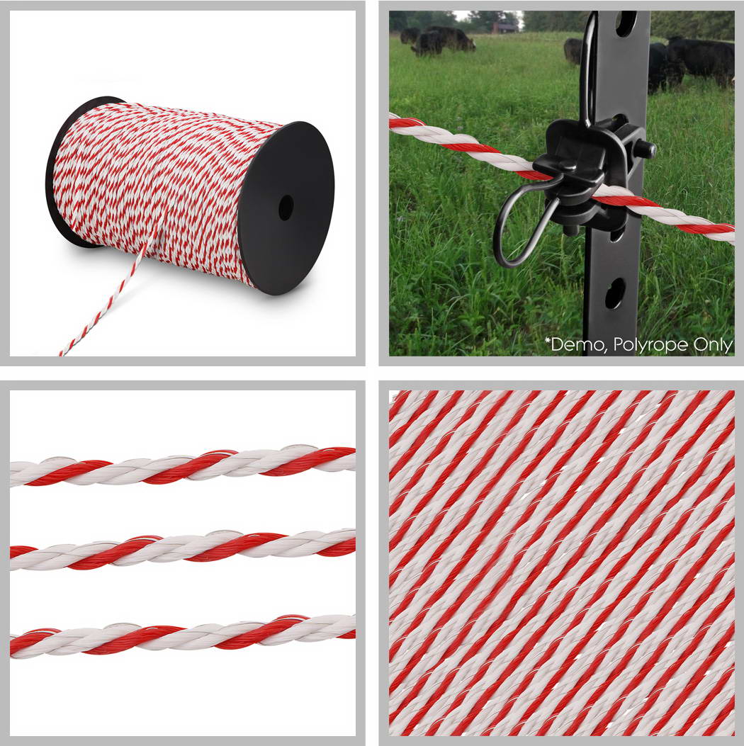 Giantz 1000M Electric Fence Wire Tape Poly Stainless Steel Temporary