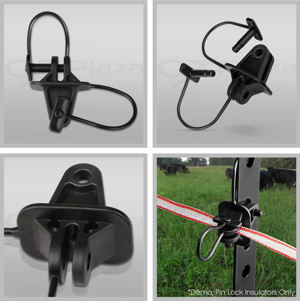 Giantz 200 Pinlock Insulator Electric Fence Energiser Steel Post Pin