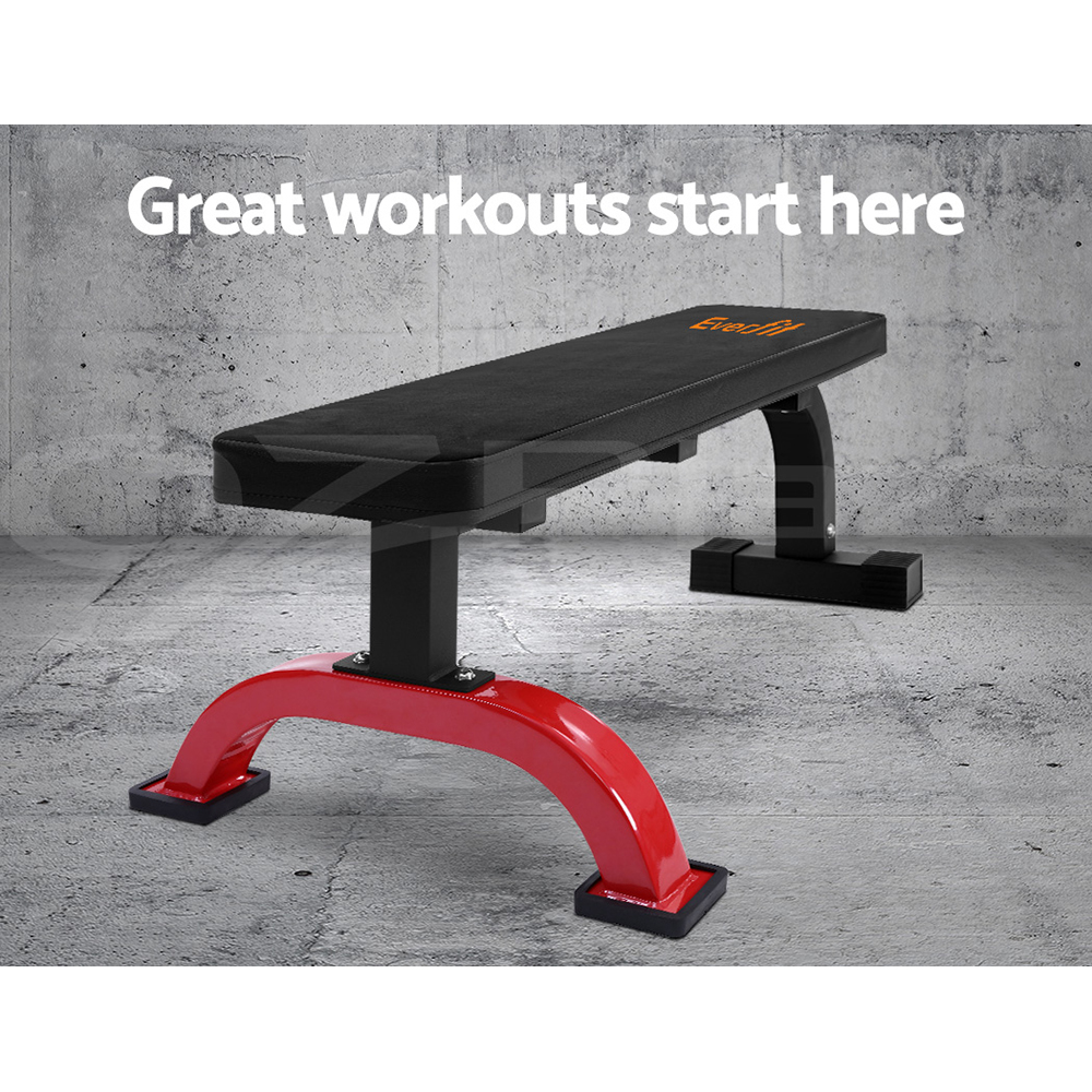 Everfit Weight Bench Press Flat Benches Home Gym Fitness Strength Training - Picture 22 of 29