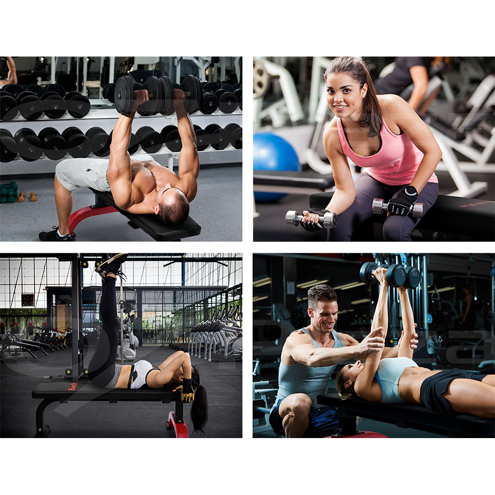 Everfit Weight Bench Press Flat Benches Home Gym Fitness Strength Training - Picture 23 of 29