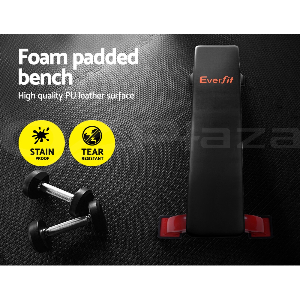 Everfit Weight Bench Press Flat Benches Home Gym Fitness Strength Training - Picture 27 of 29