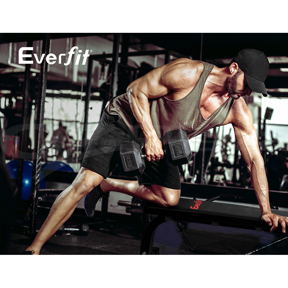 Everfit Weight Bench Press Flat Benches Home Gym Fitness Strength Training - Picture 29 of 29