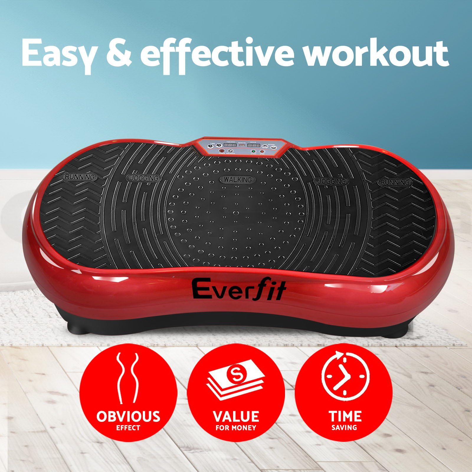 Everfit Vibration Machine Machines Platform Plate Vibrator Exercise Fit