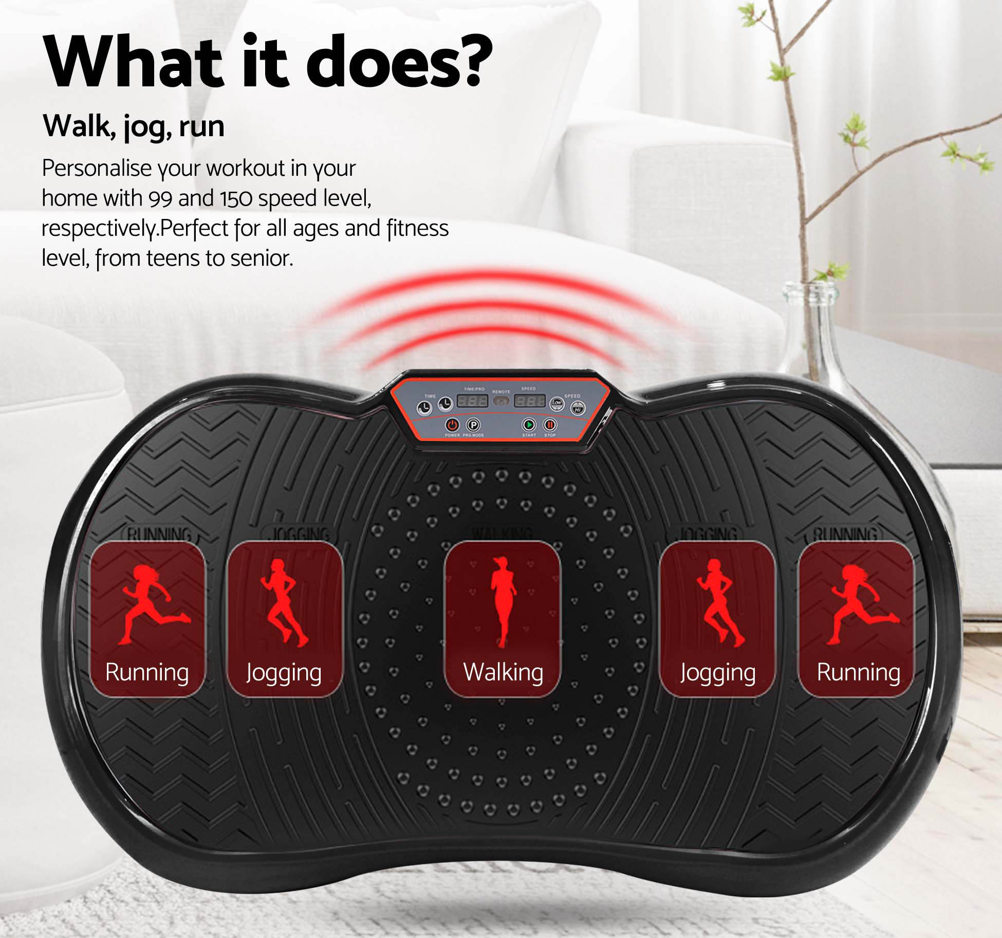 Everfit Vibration Machine Machines Platform Plate Vibrator Exercise Fit