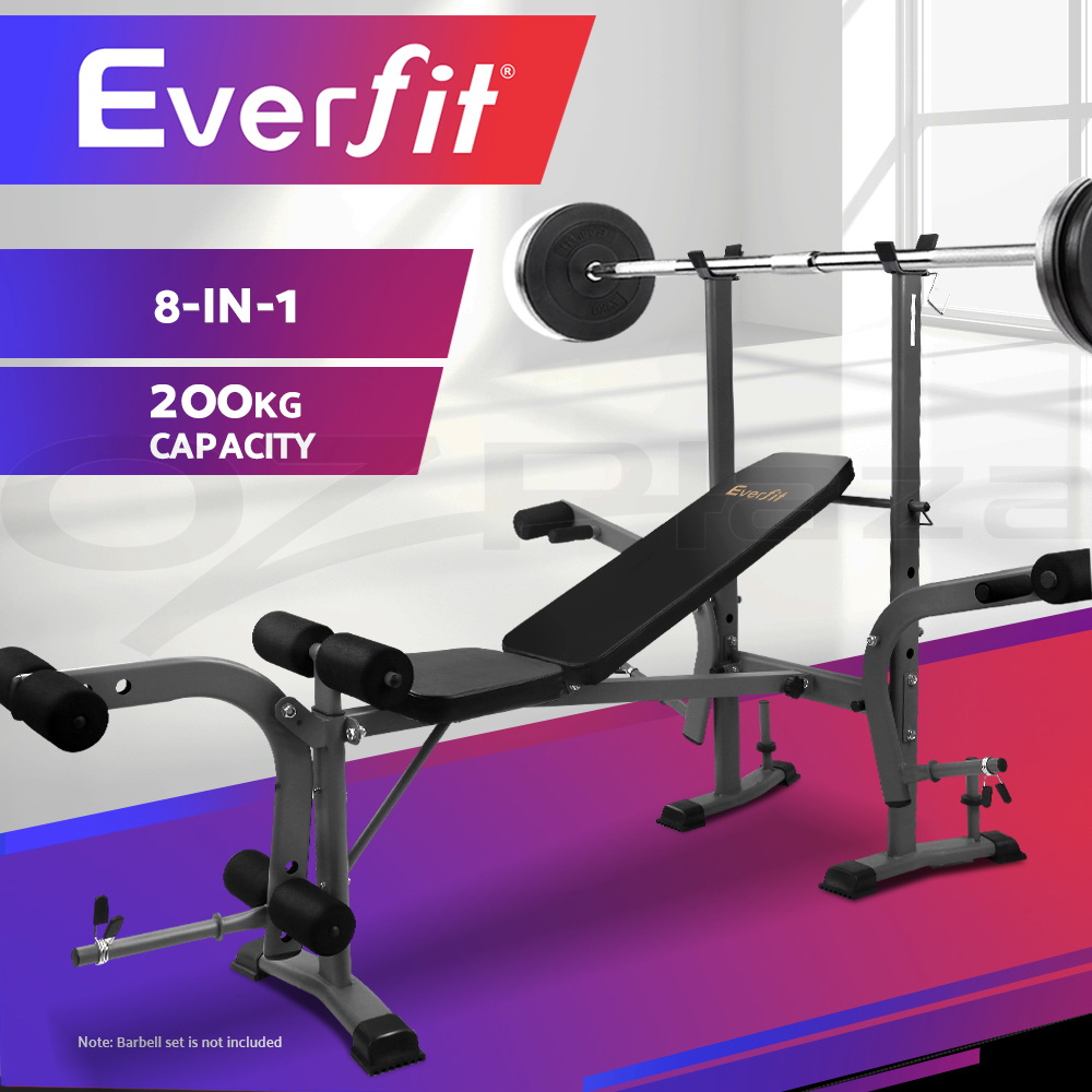 Everfit Weight Bench Press Squat Rack Sit-up Bench Chin Up FID Bench Benches - Picture 16 of 16