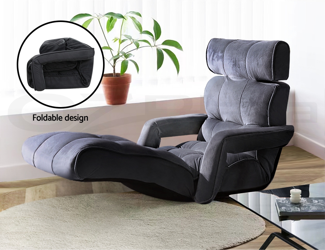 Artiss Lounge Sofa Bed Floor Armchair Folding Chaise Chair Adjustable
