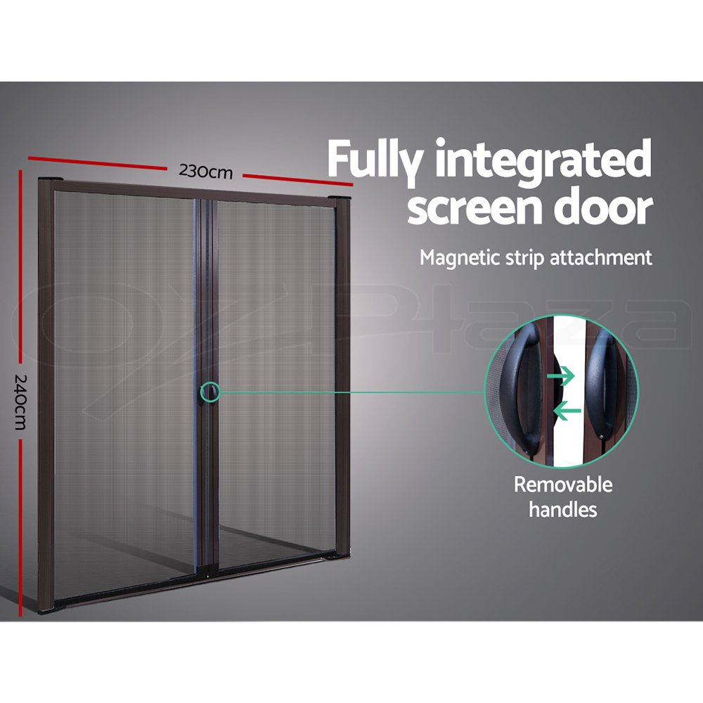 Details About Instahut Magnetic Fly Screen Mosquito Net Door Retractable Flyscreen Sliding