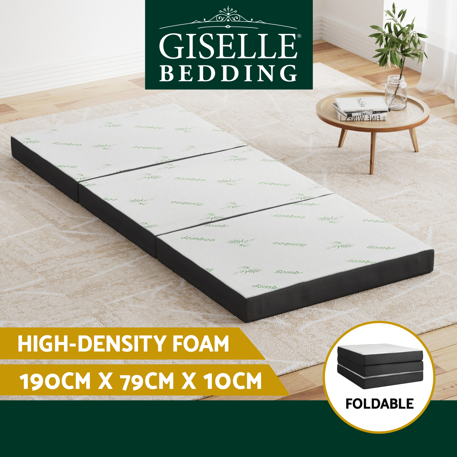 Giselle Bedding Foldable Mattress Folding Foam Mattresses Portable Single Size - Picture 18 of 29