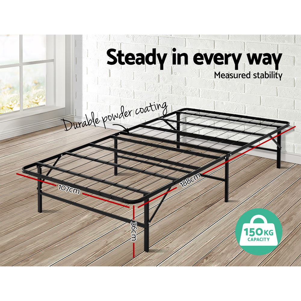 Artiss Folding Bed Frame Double Queen King Single Size Metal Bed Base