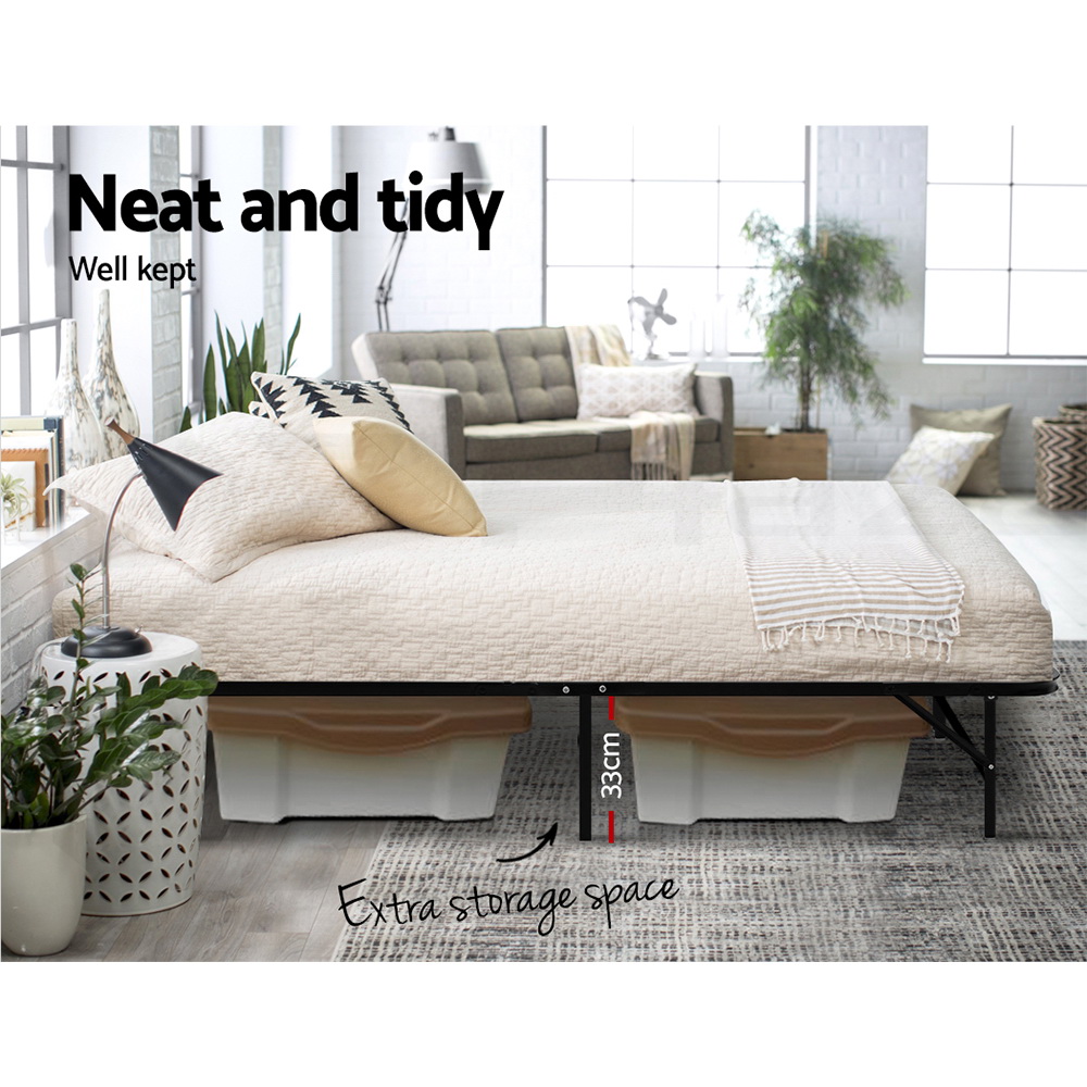 Artiss Folding Bed Frame KING SINGLE DOUBLE QUEEN Size Mattress Base Platform eBay