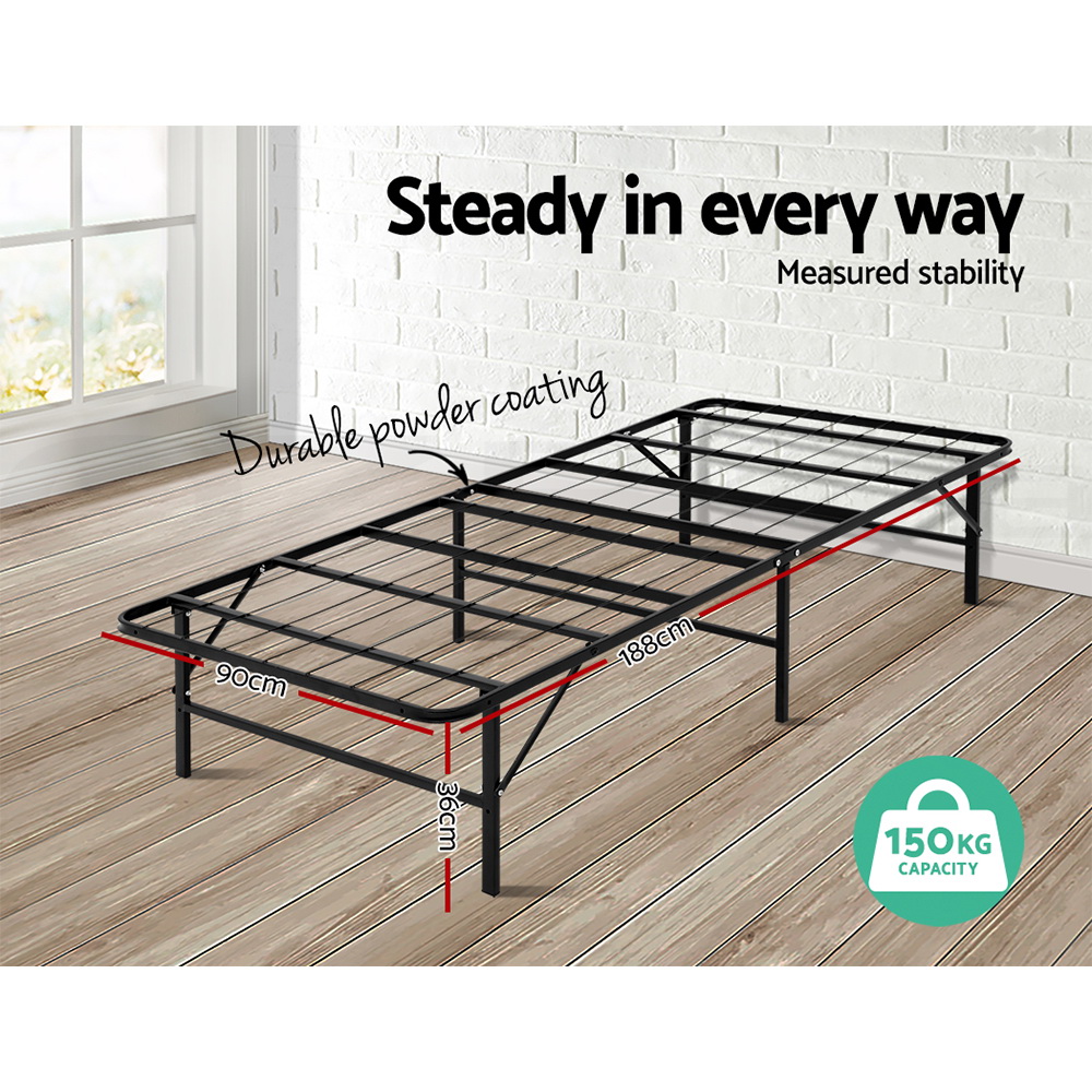 Artiss Folding Bed Frame Double Queen King Single Size Metal Bed Base Platform - Picture 21 of 21