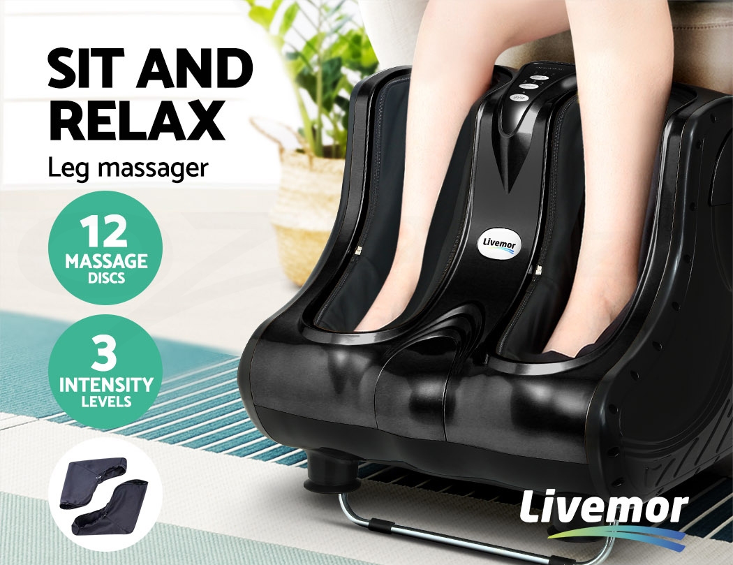 Livemor Foot Massager Ankle Calf Leg Massagers Shiatsu Kneading Rolling
