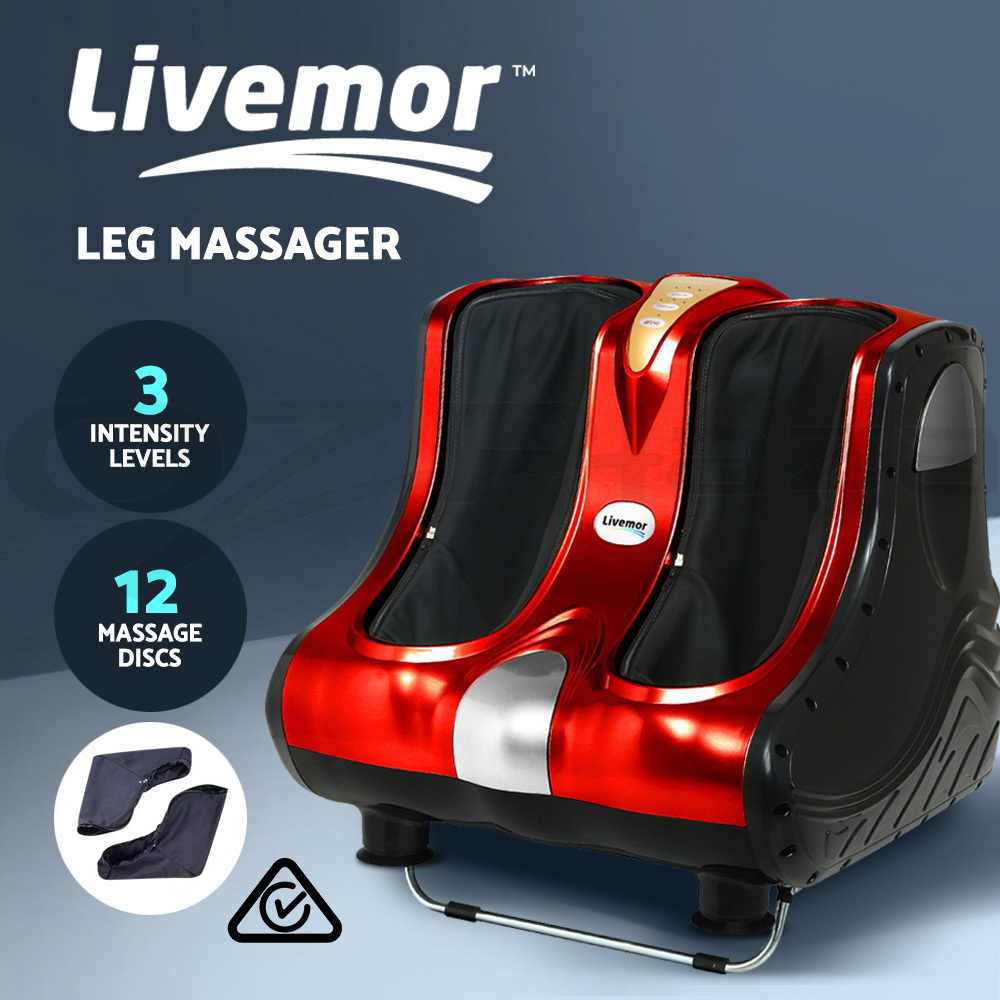 Livemor Foot Massager Electric Massagers Shiatsu Feet Ankle Calf Leg Timer - Picture 14 of 17