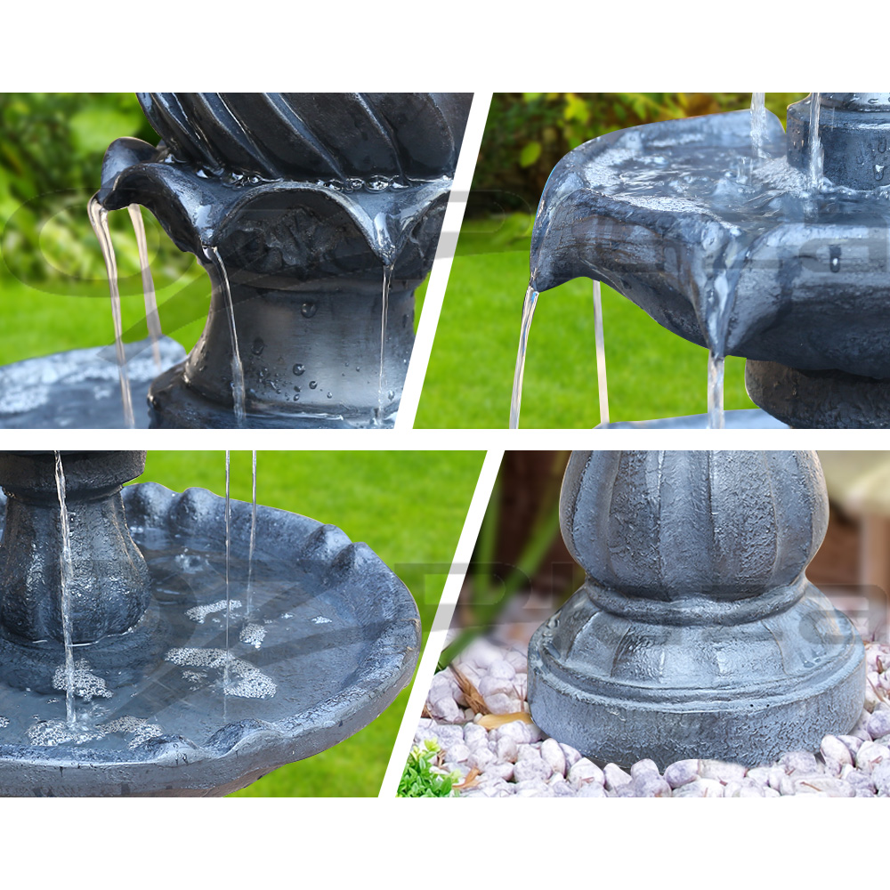 Gardeon Outdoor Water Fountain Features Solar Pump Garden Bird Bath LED