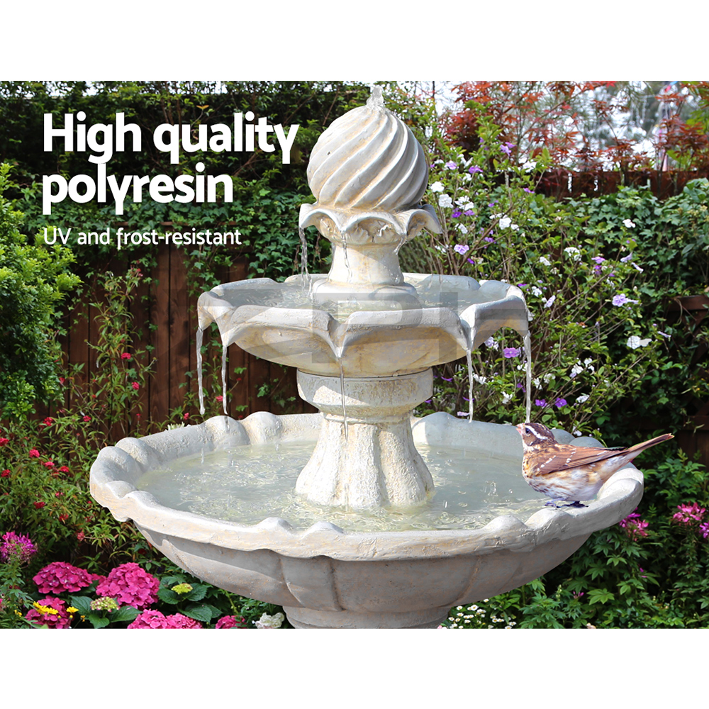 Gardeon Outdoor Water Fountain Features Solar Pump Garden Bird Bath LED