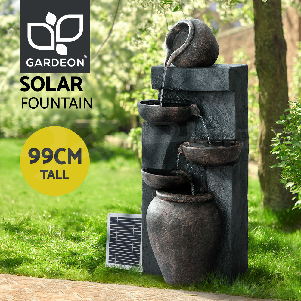 Gardeon Solar Fountain Water Feature Bird Bath Outdoor Garden Cascading - Picture 8 of 15
