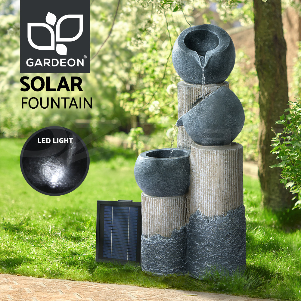 Gardeon Solar Fountain Water Feature Bird Bath Outdoor Garden Cascading - Picture 10 of 15