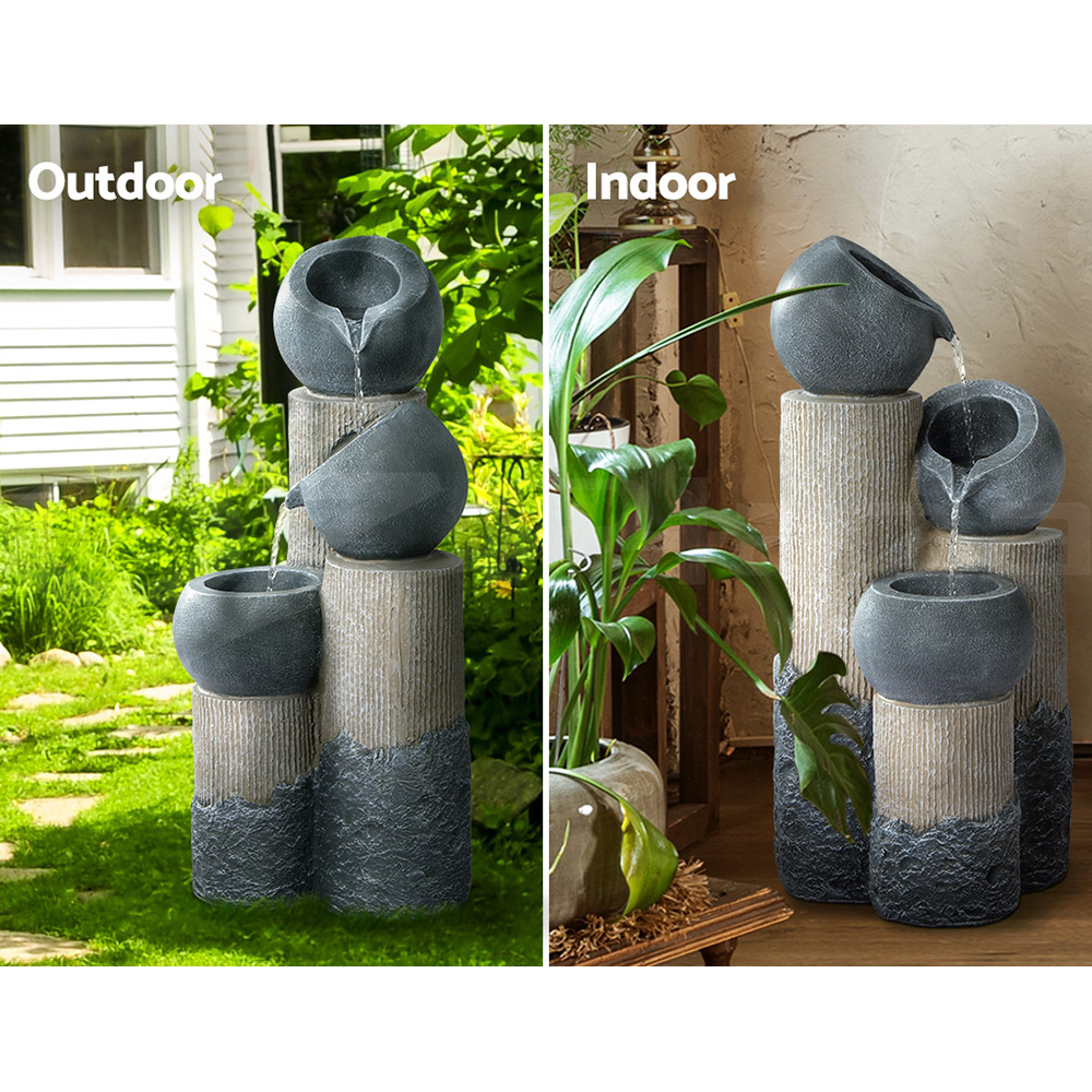 Gardeon Solar Fountain Water Feature Bird Bath Outdoor Garden Cascading - Picture 11 of 15