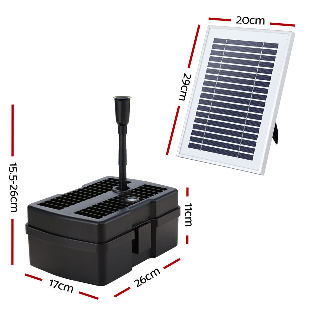 Gardeon Solar Pond Pump Powered Water Fountain Filter Box Submersible Outdoor - Picture 10 of 14