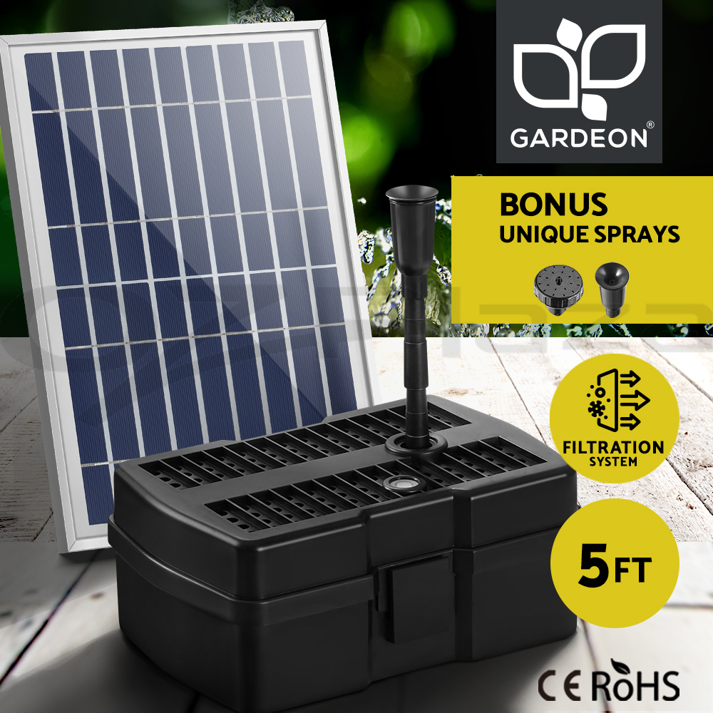 Gardeon Solar Pond Pump Powered Water Fountain Filter Box Submersible Outdoor - Picture 13 of 14