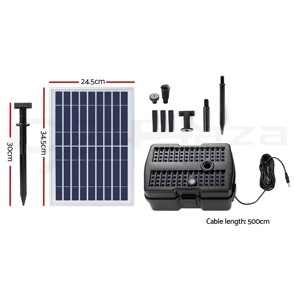 Gardeon Solar Pond Pump Powered Water Fountain Filter Box Submersible Outdoor - Picture 14 of 14