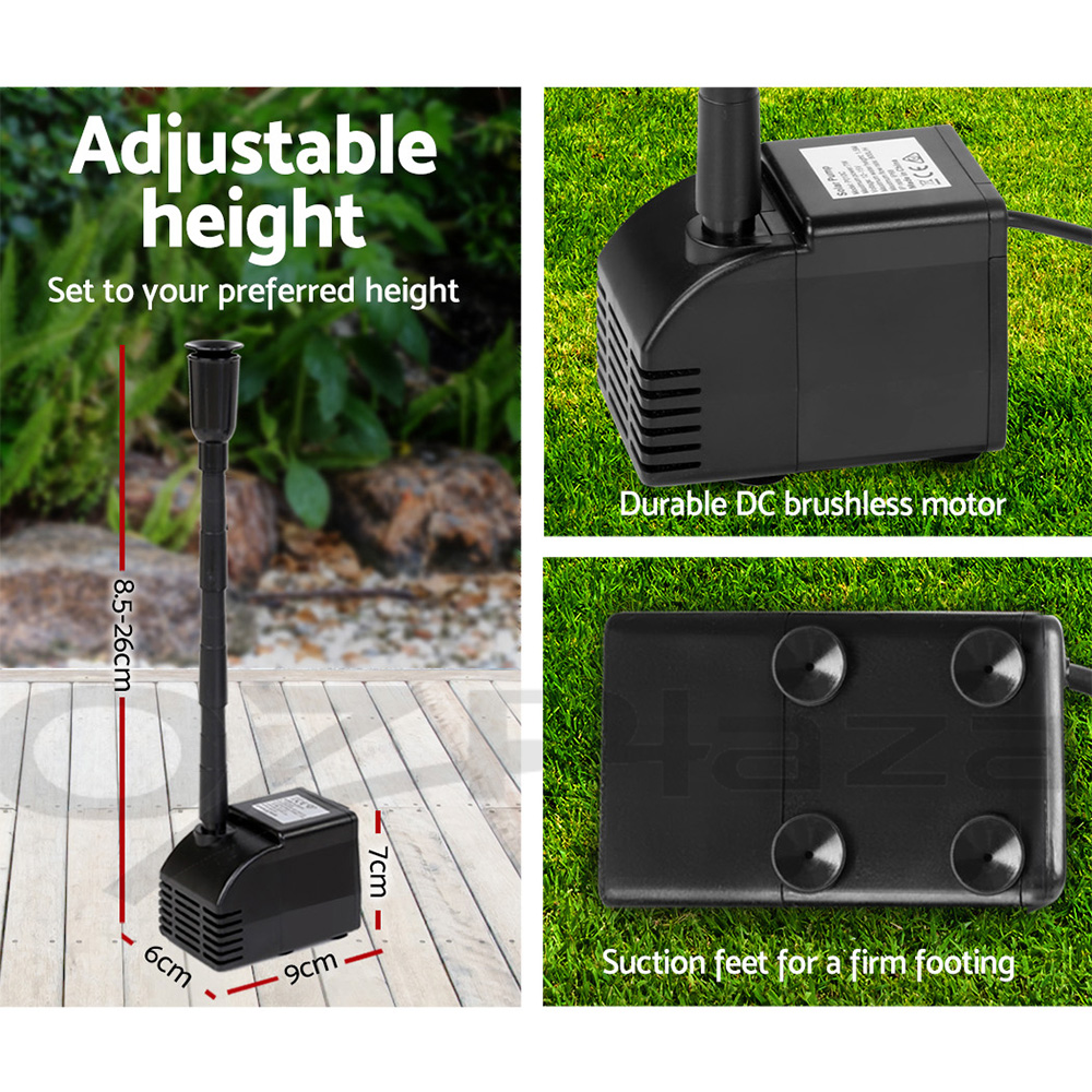 Gardeon Solar Pond Pump Water Pool Pumps Fountain Submersible Kit Filter 8 Model - Picture 54 of 79