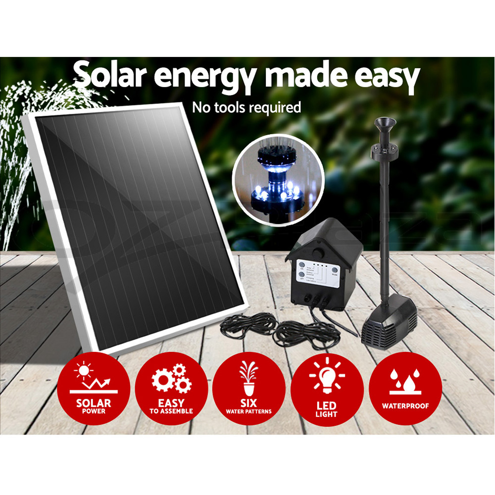 Gardeon Solar Pond Pump Water Pool Pumps Fountain Submersible Kit Filter 8 Model - Picture 68 of 79