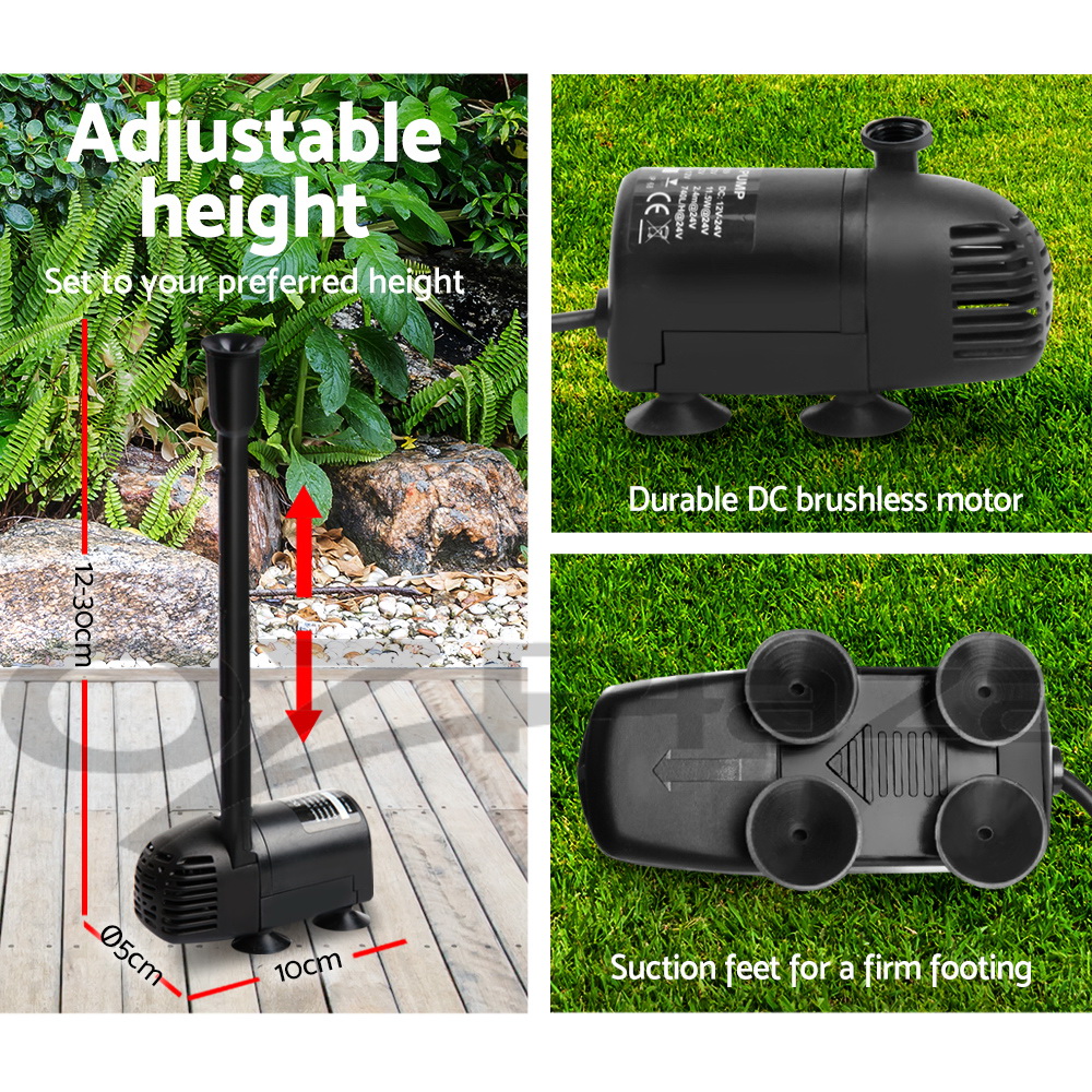 Gardeon 5100W Solar Powered Water Pond Pump Outdoor Submersible Fountains eBay