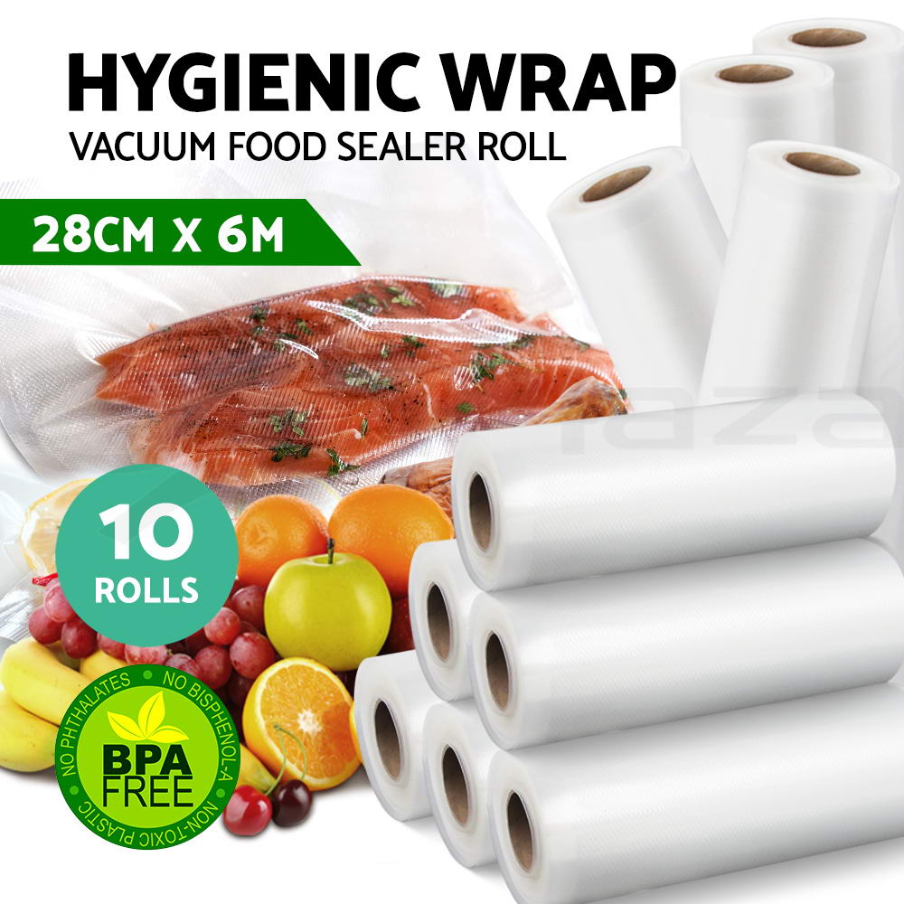 10X VACUUM Food Sealer Bags Roll Saver Storage Seal Heat Commercial 6m
