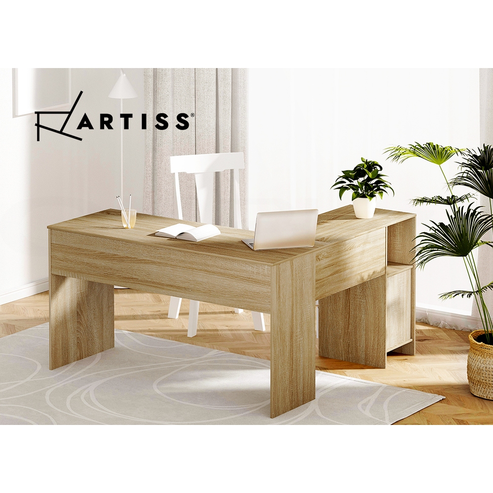 Artiss Office Computer Desk Corner Student Study Table L-Shape Black/White - Picture 22 of 26