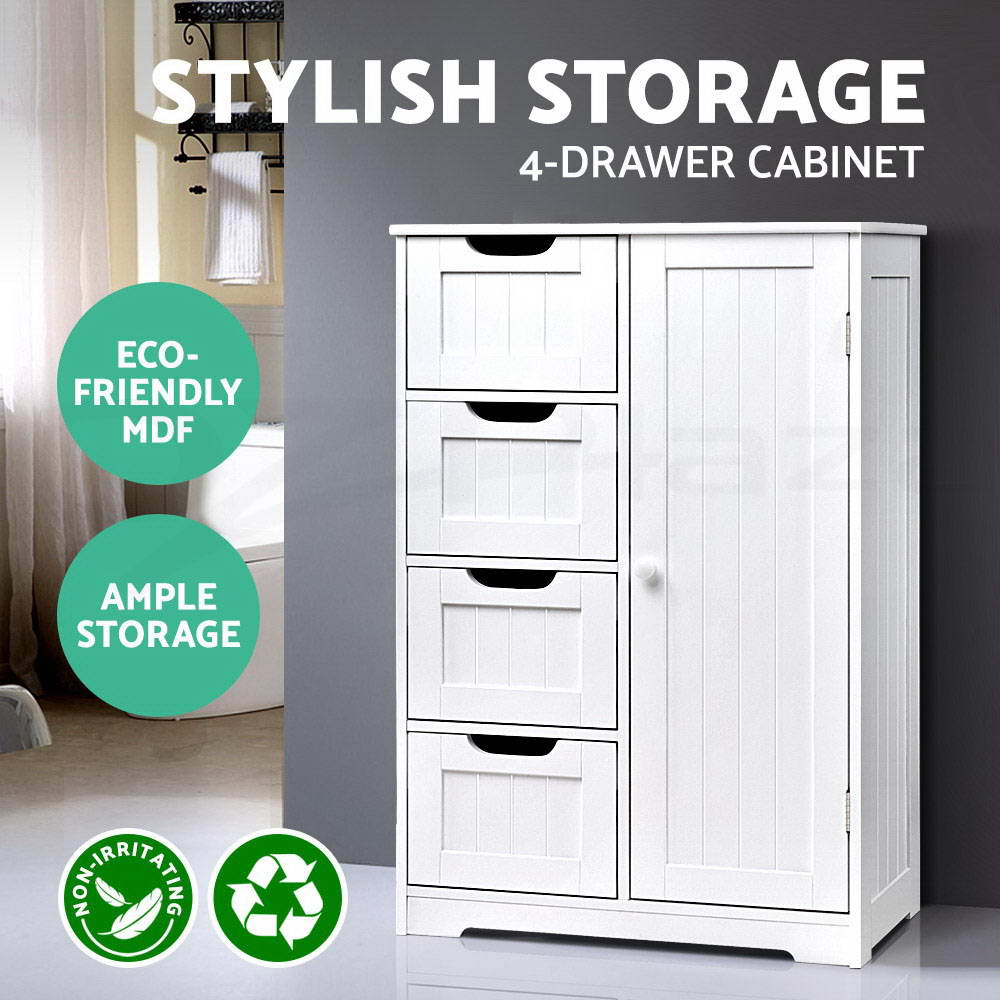 Artiss Bathroom Cabinet Storage Shelf Toilet Cupboard Wall Mirror Laundry - Picture 12 of 42