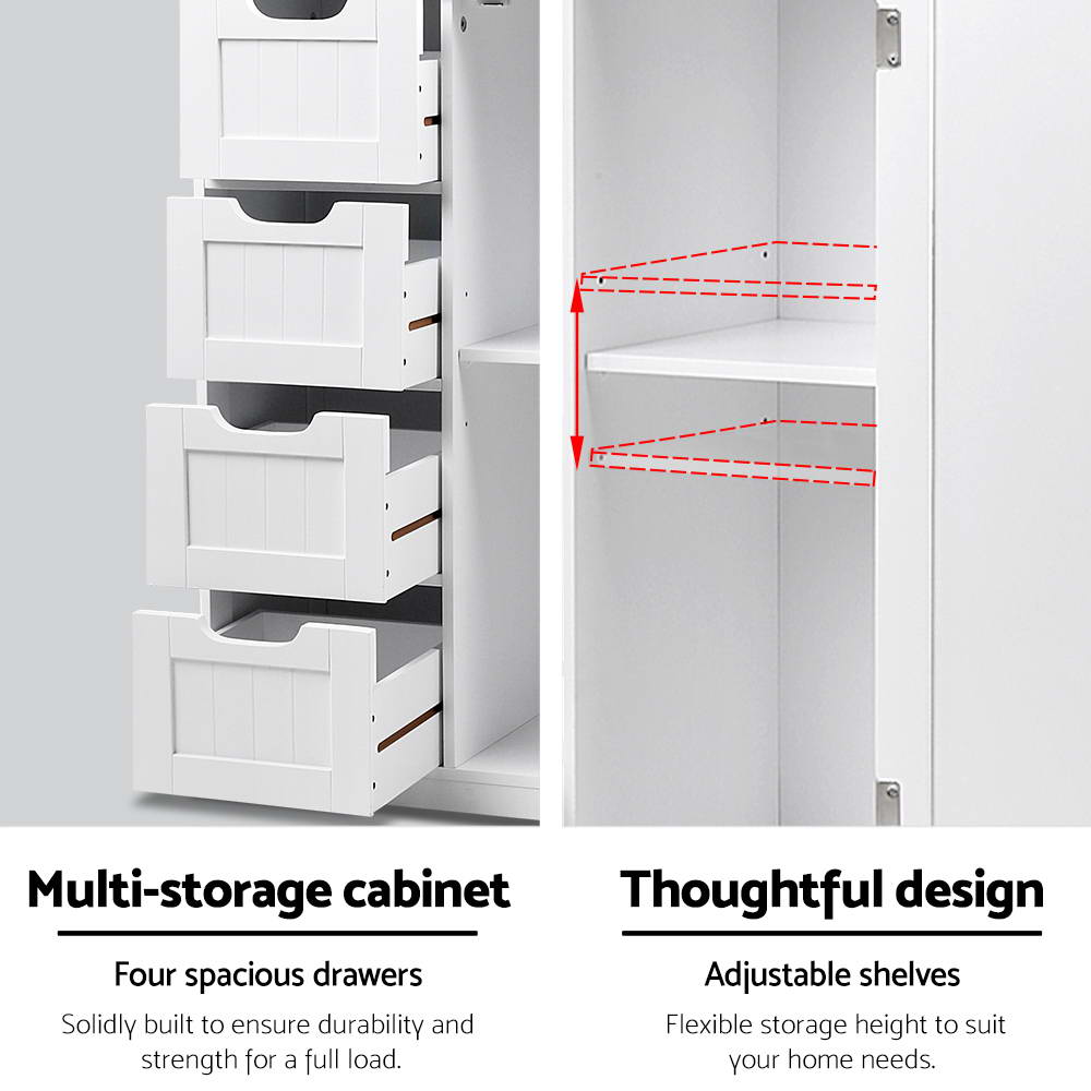 Artiss Bathroom Cabinet Storage Shelf Toilet Cupboard Wall Mirror Laundry - Picture 16 of 42
