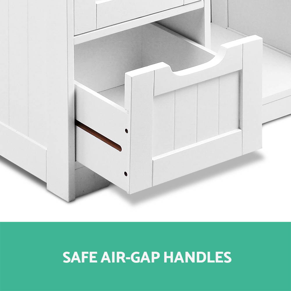 Artiss Bathroom Cabinet Storage Shelf Toilet Cupboard Wall Mirror Laundry - Picture 17 of 42