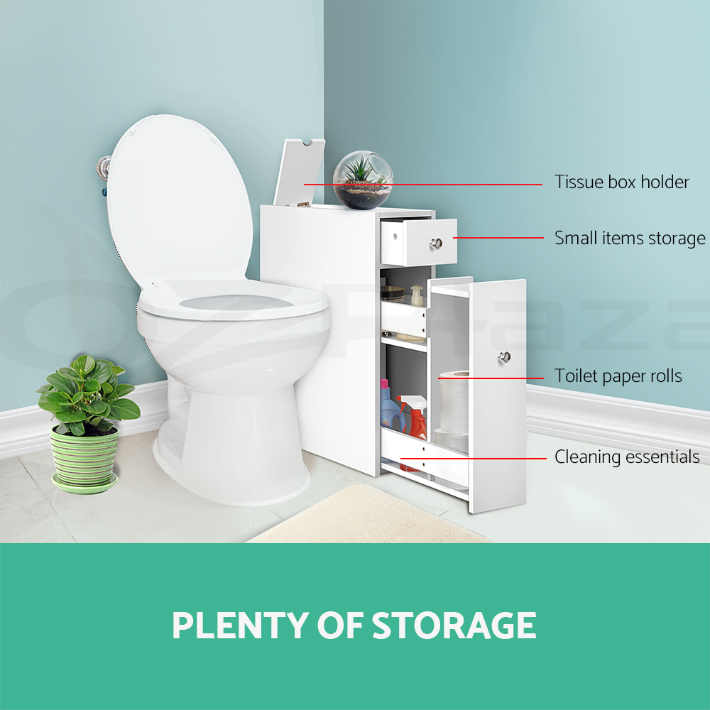 Artiss Bathroom Cabinet Storage Shelf Toilet Cupboard Wall Mirror Laundry - Picture 37 of 42