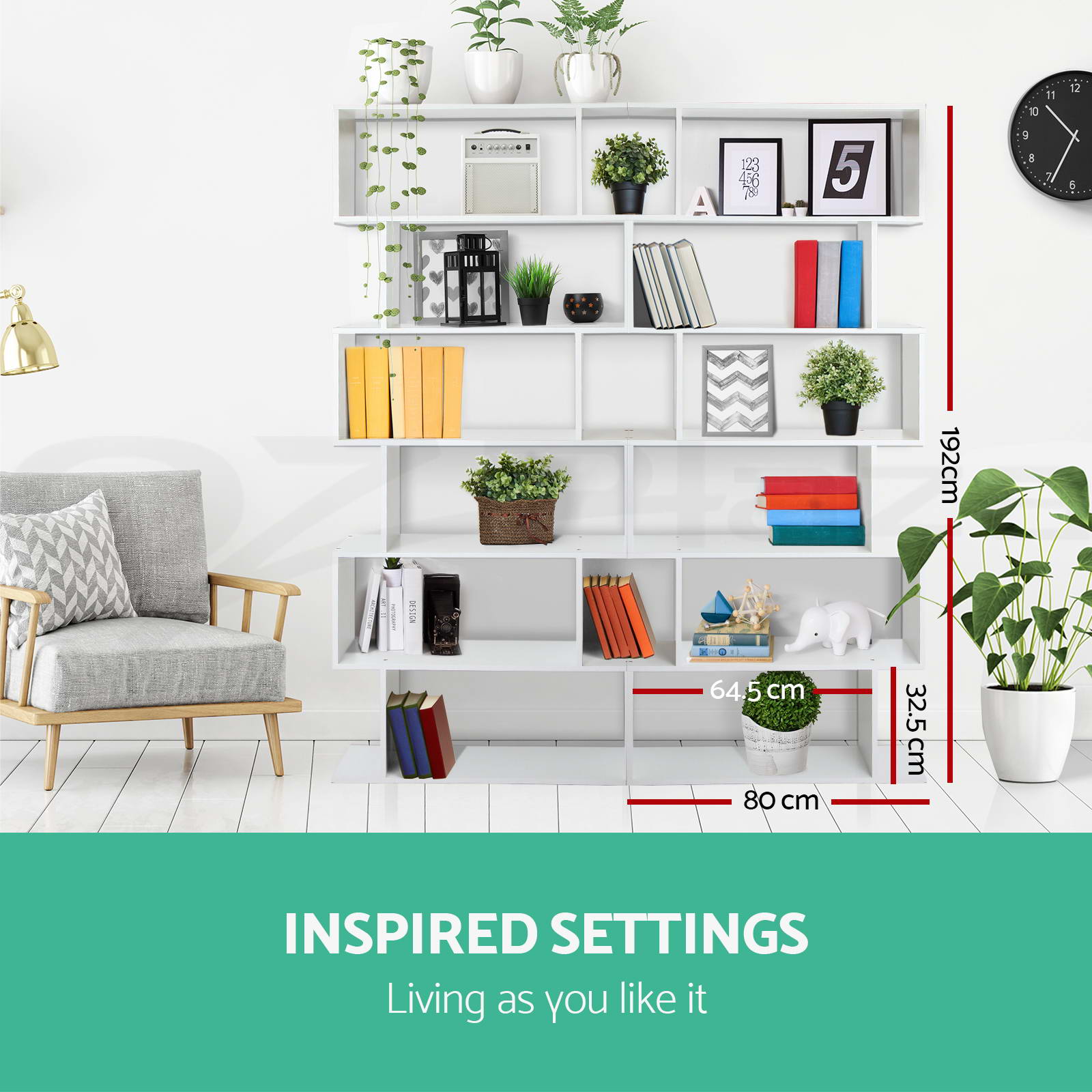 ARTISS 6 TIER Display Shelf Storage Bookshelf Bookcase Ladder