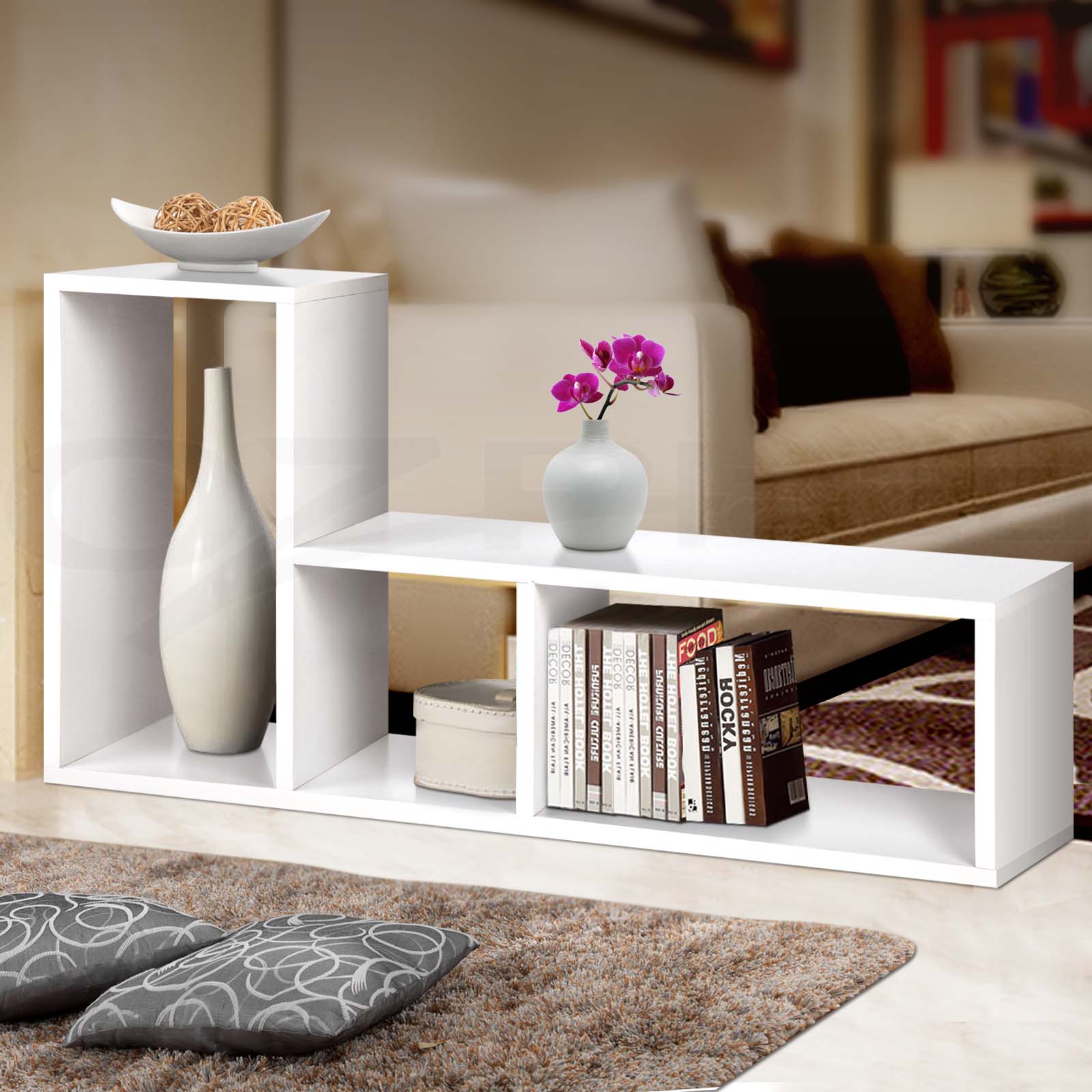 Artiss Display Shelf L Shape Cube Bookshelf Sidetable Cabinet