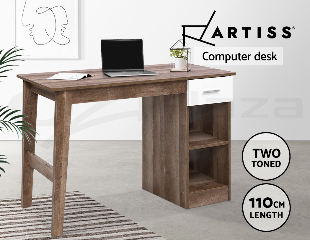Writing-AAAA with Storage, Large Students-Study Desk with 5 Shelves