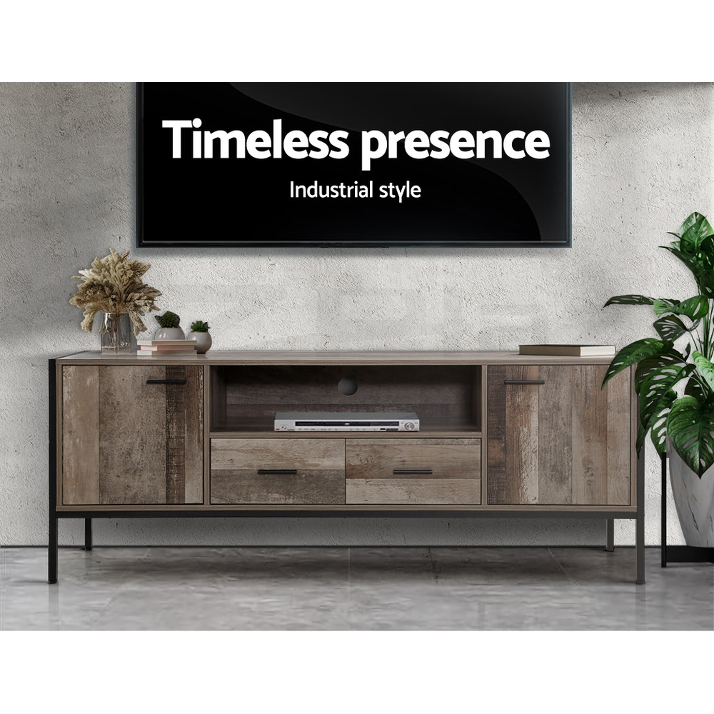 Artiss TV Entertainment Unit Stand Storage Wood Industrial