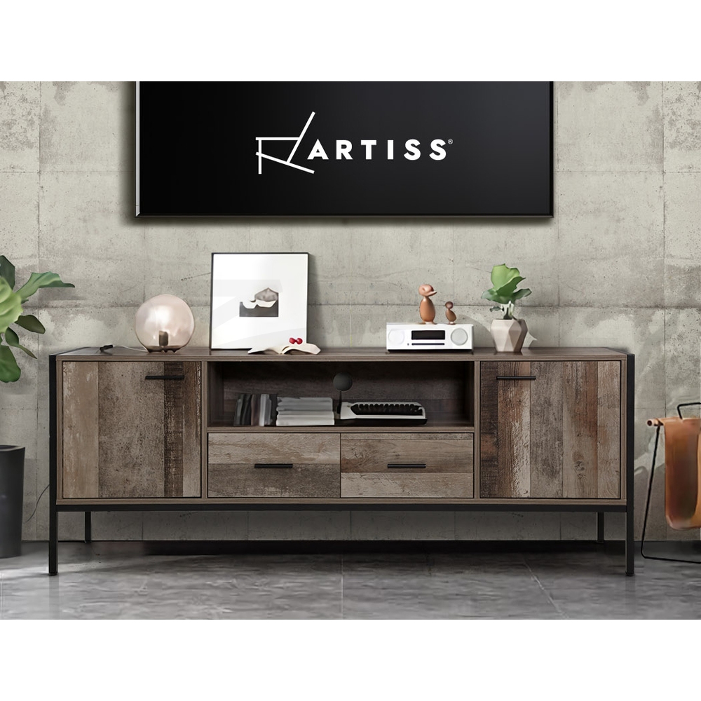 Artiss TV Entertainment Unit Stand Storage Wood Industrial