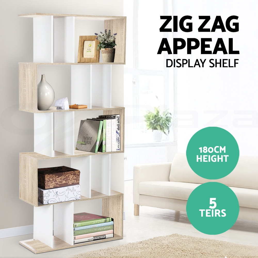 Artiss Display Shelf Bookcase Stand Storage Bookshelf 5 Tier CD