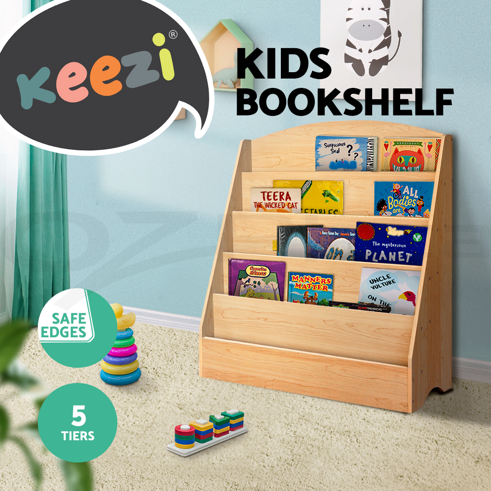 Keezi Kids Bookshelf Bookcase Children Shelf Magazine Rack Storage Organiser - Picture 30 of 41