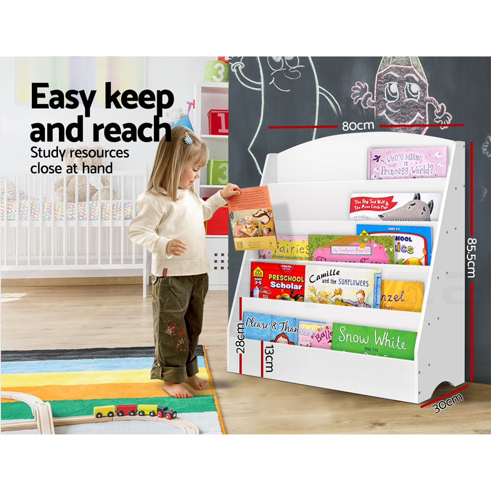 Keezi Kids Bookshelf Bookcase Children Shelf Magazine Rack Storage Organiser - Picture 25 of 41